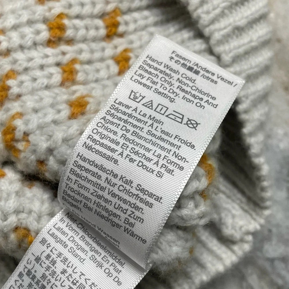 MADEWELL Striped Barfield Sweater Wool Alpaca Blend Crop MC013 Women’s size M - Picture 9 of 13